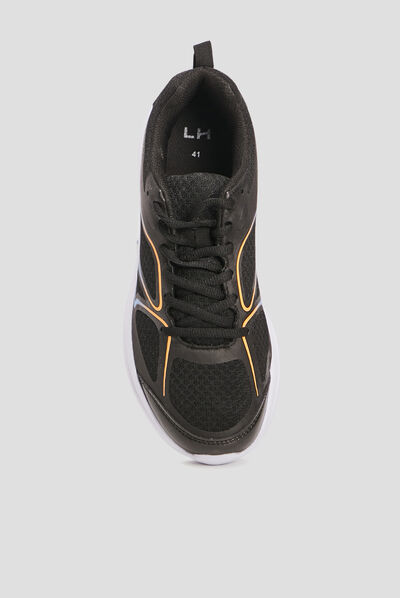 Runnings à lacets noir homme