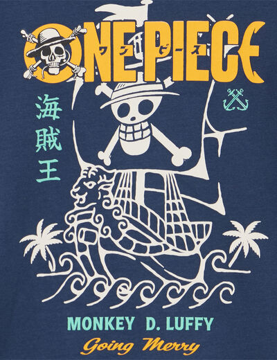 T-shirt manches courtes One Piece bleu gar&ccedil;on