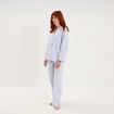 Ensemble pyjama chemise manches longues ecru femme