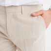 Pantalon de costume chino lin mélangé gris clair homme
