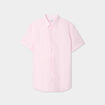 Chemise droite manches courtes rose clair homme