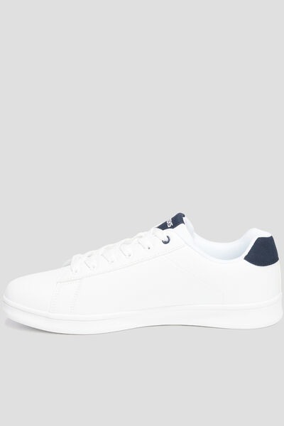 Baskets &agrave; lacets blanc homme