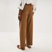 Pantalon ballon taille haute beige femme