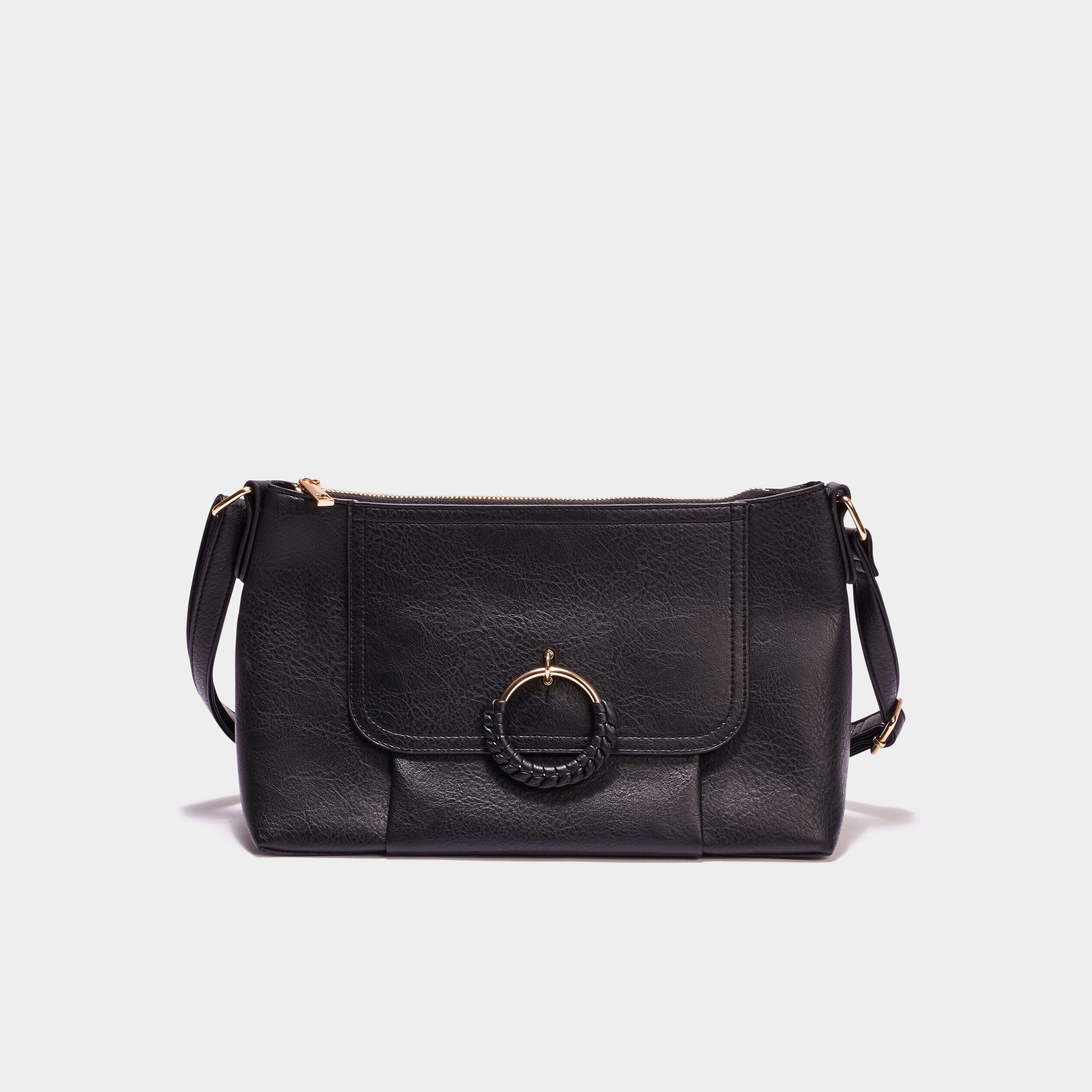 Sac en bandoulière avec anneau noir femme LH