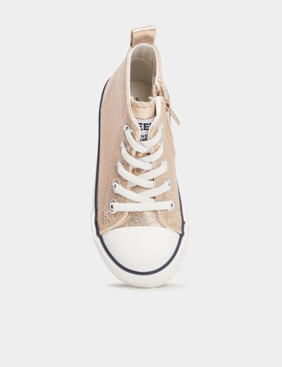 Tennis montantes en toile Creeks jaune or fille