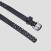 Ceinture perforée à clous noir mixte