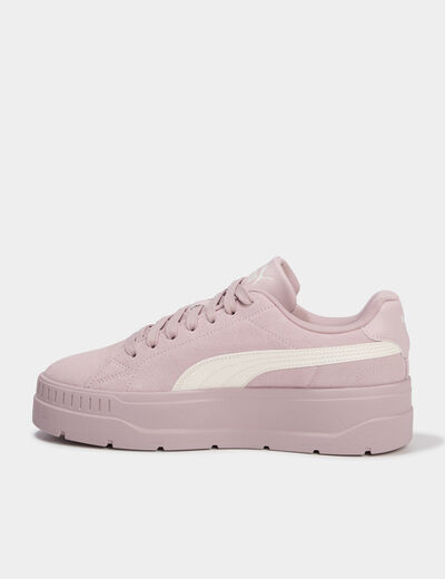 Baskets &agrave; lacets Puma Karmen SD rose poudr&eacute;e femme