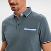 Polo manches courtes 1 poche coton vert foncé homme