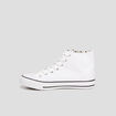 Baskets en toile montantes à lacets blanc femme