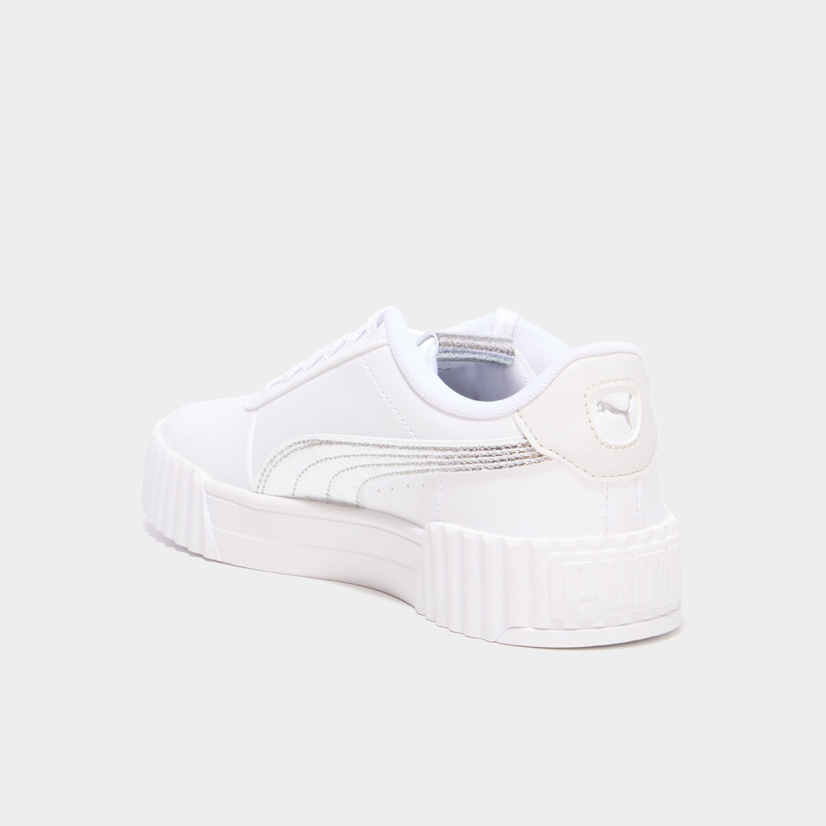 Tennis basses &agrave; lacets Carina 3.0 Puma gris argent femme