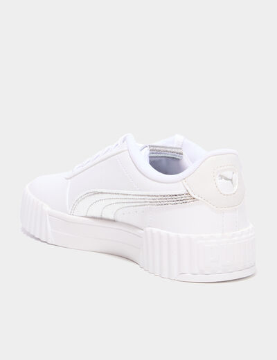 Tennis basses &agrave; lacets Carina 3.0 Puma gris argent femme