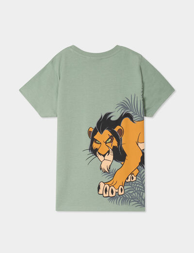 T-shirt manches courtes Le Roi lion vert kaki garçon