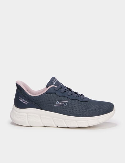 Baskets running lacets &eacute;lastiqu&eacute;s gris femme