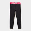 Legging stretch taille &eacute;lastiqu&eacute;e noir fille