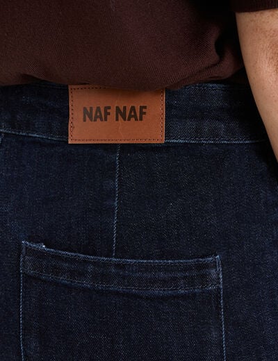 Jean large &agrave; pont denim brut femme