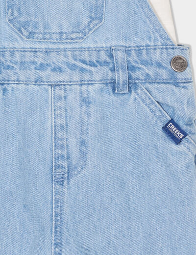 Ensemble 2 pièces salopette jean Creeks denim bleach bébé garçon