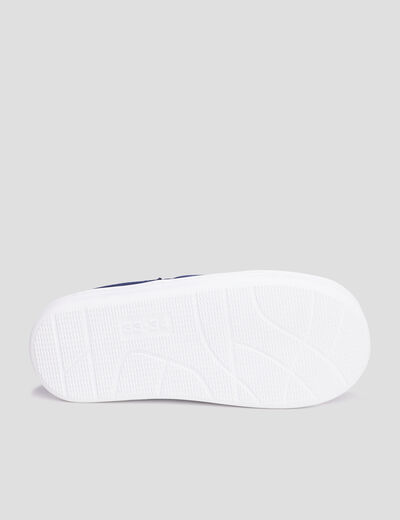 Chaussons doublure fausse fourrure bleu garçon