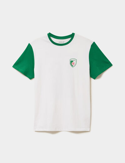 T-shirt maillot de football Alg&eacute;rie blanc mixte
