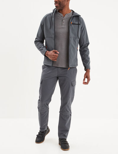 Blouson à capuche Trappeur gris foncé homme