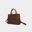 Sac &agrave; main avec boucle devant marron fonc&eacute; femme