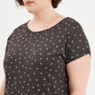 Chemise de nuit gris foncé femme grande taille