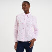 Chemise brod&eacute;e manches longues rose femme