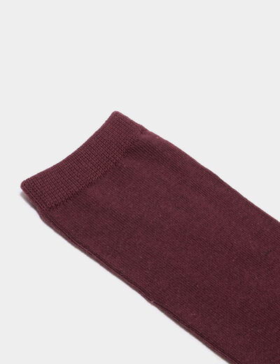 Lot 5 paires chaussettes bordeaux femme