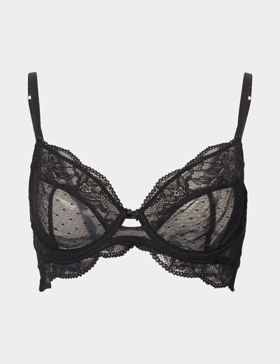 Soutien-gorge emboîtant dentelle noir femme