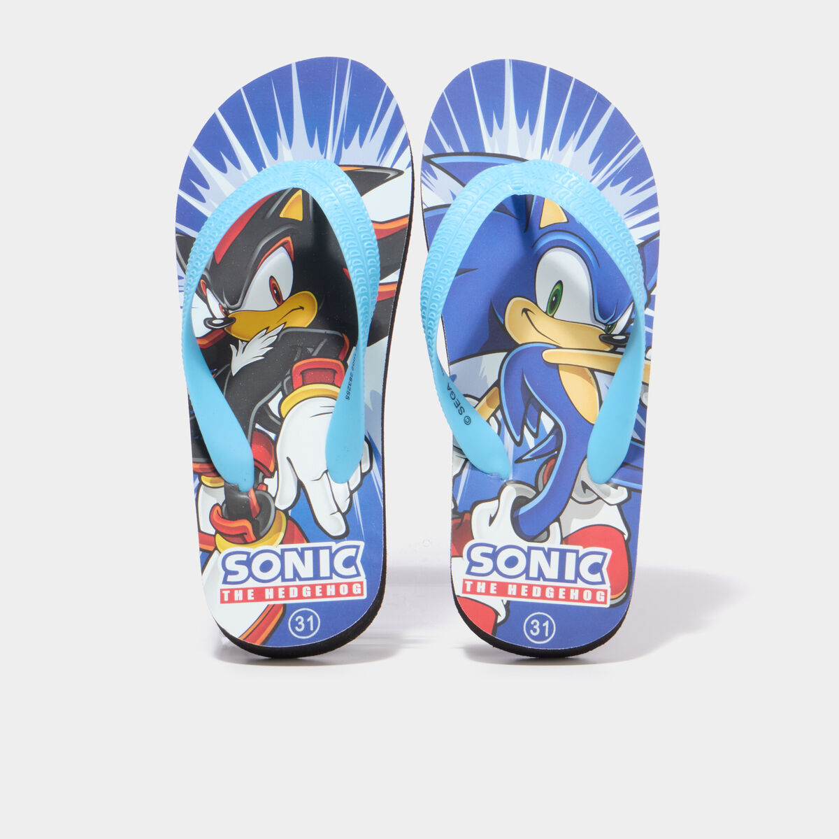 Tongs Sonic bleu gar&ccedil;on