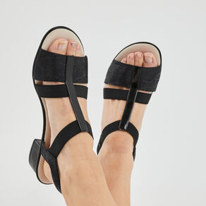 sandales a talons pied large noir femme Sandales à talons pied large noir femme