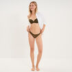 Soutien-gorge corbeille padd&eacute; dentelle vert kaki femme