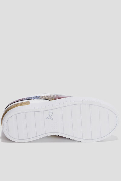 Tennis à lacets Puma Jada Olympic blanc fille