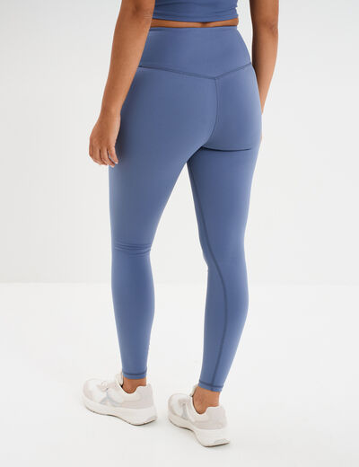 Legging de sport gainant taille haute bleu fonc&eacute; femme