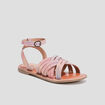 Sandales en cuir Creeks rose fille