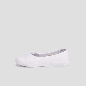 ballerines en toile avec noeuds blanc femme Ballerines en toile avec noeuds blanc femme
