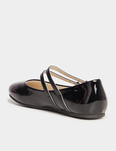 Ballerines vernies à bout rond noir fille