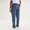 Pantalon chino droit stretch bleu gris homme