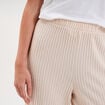 Bas de pyjama large c&ocirc;tel&eacute; long beige femme
