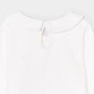 T-shirt col claudine manches longues blanc bébé fille