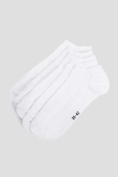 Lot 5 paires de chaussettes blanc homme