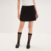 Jupe-short portefeuille courte noir femme
