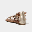 Sandales spartiates jaune or fille
