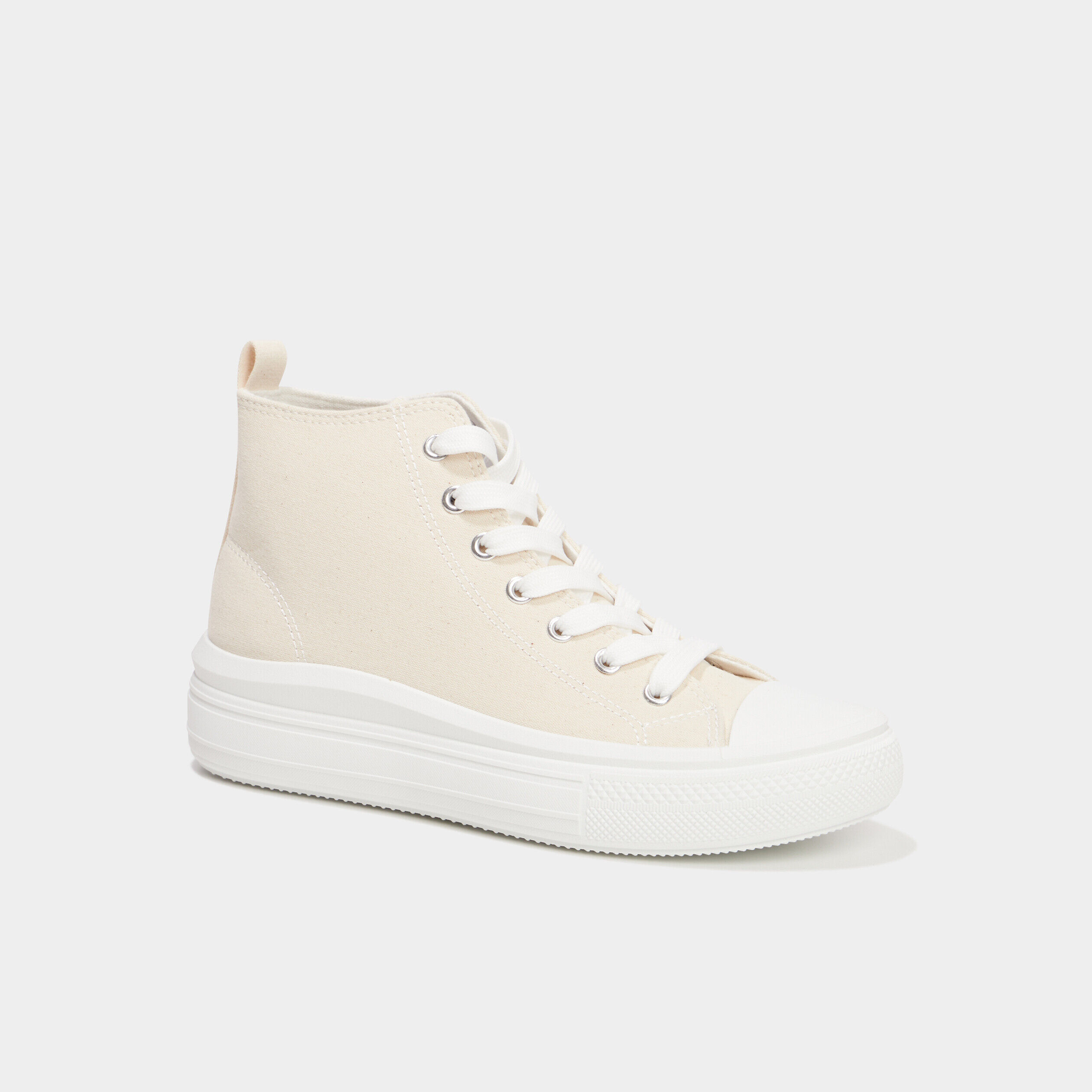 Baskets montantes en toile Creeks sable femme CREEKS