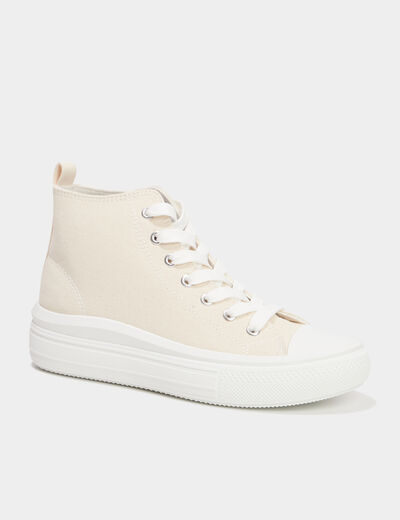Baskets montantes en toile Creeks sable femme