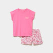 Ensemble pyjama short et t-shirt ecru femme