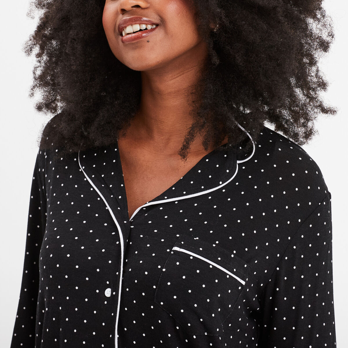 Ensemble pyjama 2 pièces noir femme