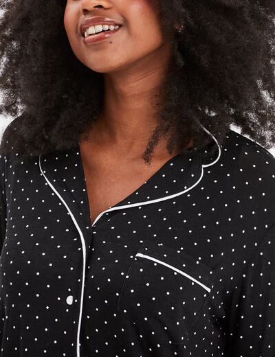 Ensemble pyjama 2 pièces noir femme
