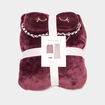 Ensemble pyjama effet polaire 3 pi&egrave;ces bordeaux femme
