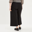 Pantalon city droit 7/8ème à pinces noir femme grande taille