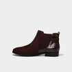 Boots &agrave; talons et boucles marron fonc&eacute; femme